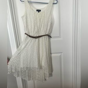 Off white dress with belt